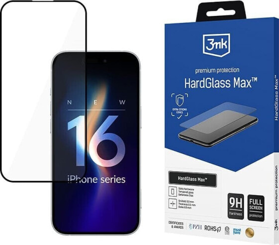 3MK 3mk HardGlass Max - Szkło hartowane do iPhone 16 Pro (Czarny)