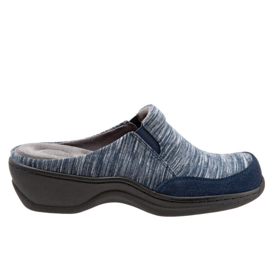 Softwalk Alcon S1751-465 Womens Blue Narrow Canvas Clogs Sandals Shoes 7.5