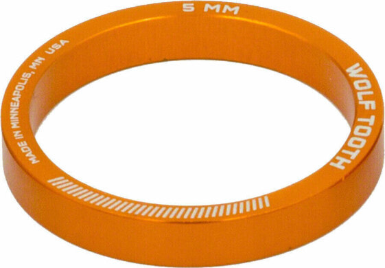 Проставка для рулевой колонки Wolf Tooth Headset Spacer, набор из 5 шт, 5 мм, оранжевая
