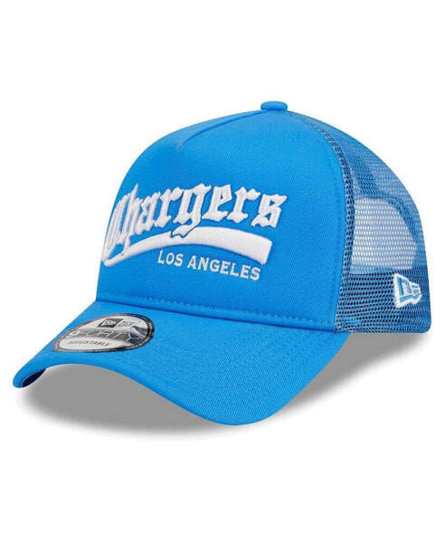 Men's Powder Blue Los Angeles Chargers Caliber Trucker 9FORTY Adjustable Hat