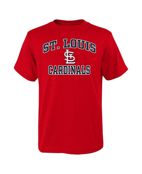 Big Boys Red St. Louis Cardinals Heart & Soul T-shirt