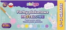 Farby plakatowe 8 kolorów, pastelowe Lenka Strigo