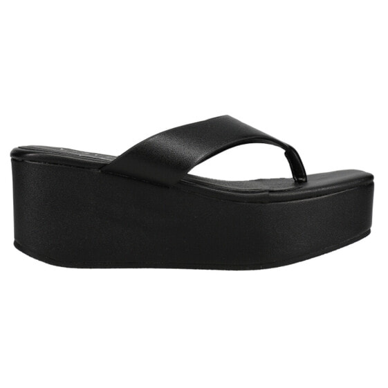 Matisse Alia Thong Wedge Womens Black Casual Sandals ALIA-015