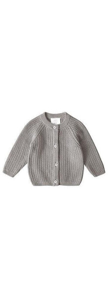 Toddler 100% Cotton Chunky Ribbed Knitted Cardigan Ages 3-4 Years