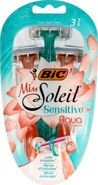 BIC Miss Soleil Sensitive  Razor Женская бритва с тремя лезвиями  4 шт