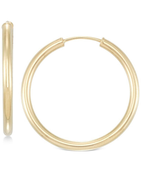 Small Highly Polished Flex Hoop Earrings in 14k Gold