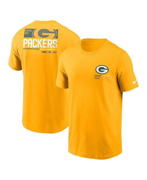Men's Gold Green Bay Packers Team Incline T-shirt