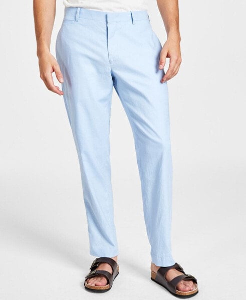 Men's Slim-Fit Linen Blend Suit Pants, Created for Macy's