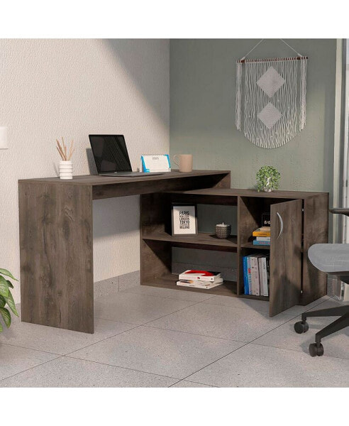 Ridley 2-Shelf L-Shaped Writing Desk