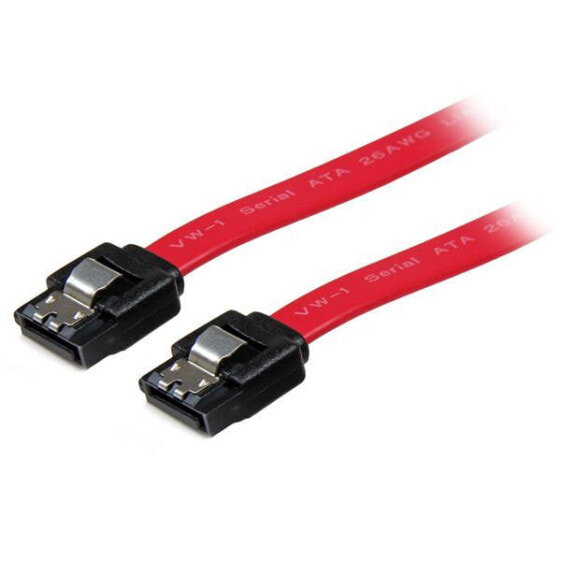 StarTech.com 12in Latching SATA Cable - 0.304 m - SATA III - SATA 7-pin - SATA 7-pin - Male/Male - Red