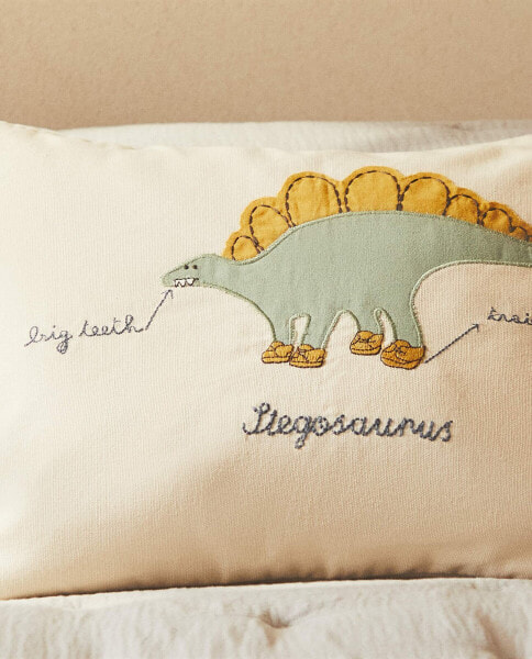 Children’s dinosaur cushion cover