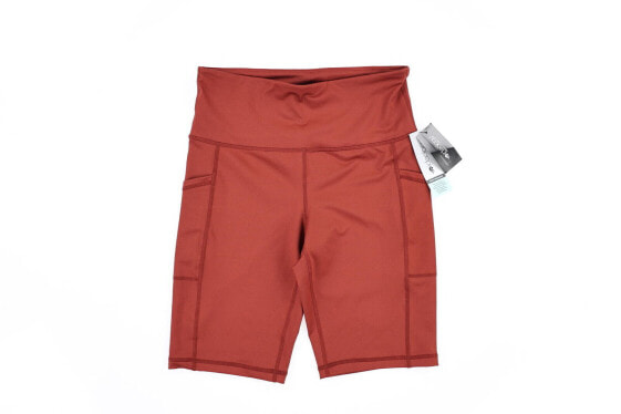 Ideology 280430 High-Rise Pocket Bike Shorts, Red Pear, Size Large