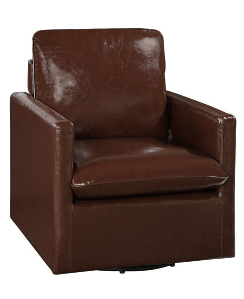 Mira 34.5" Faux Leather Swivel Chair