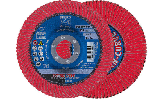 PFERD 67689066 - 2.22 cm - 12.5 cm - 12200 RPM - 60 g - 10 pc(s)