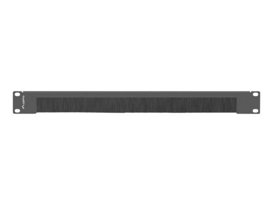 Lanberg AK-1103-B - Brush panel - Black - Metal - 1U - 48.3 cm (19") - 482.6 mm