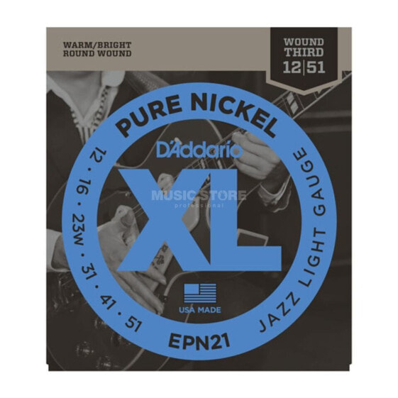 D'Addario E-Guit.Strings EPN21 12-51 Pure Nickel