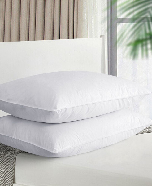 Medium Firm Feather Bed Pillows, Standard 2-Pack
