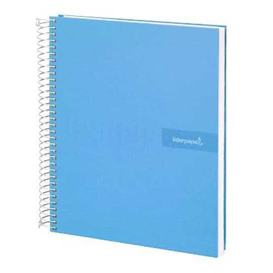 LIDERPAPEL Spiral notebook A4 crafty lined cover 80h 90gr square 4 mm with margin