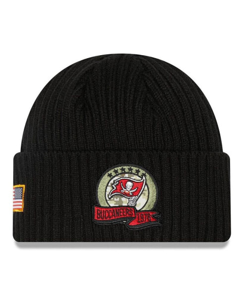 Men's Black Tampa Bay Buccaneers 2022 Salute To Service Knit Hat