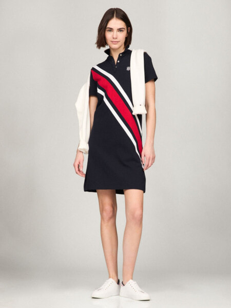 Banner Stripe Polo Dress