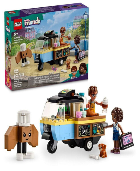 Friends 42606 Mobile Bakery Food Cart Toy Building Set with Aliya and Jules Minifigures