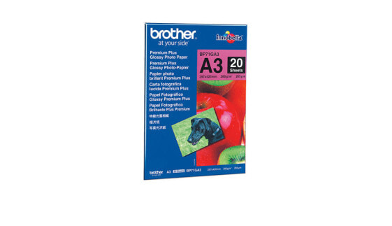 Brother A3 Glossy Paper - Gloss - 260 g/m² - A3 - Blue - Red - 20 sheets - 265 µm