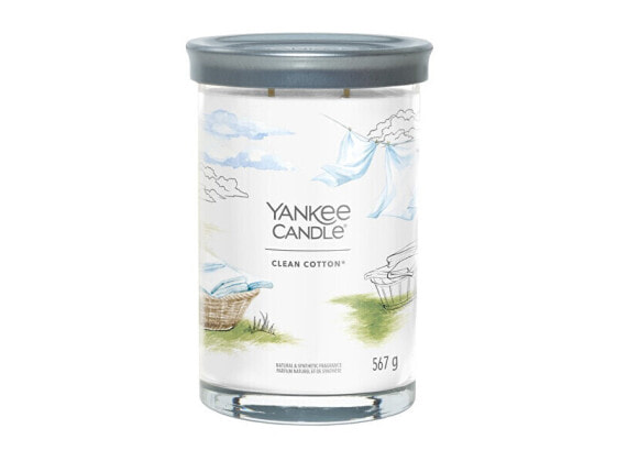 Свеча ароматическая Yankee Candle YC SIGNATURE LARGE TUMBLER CLEAN COTTON