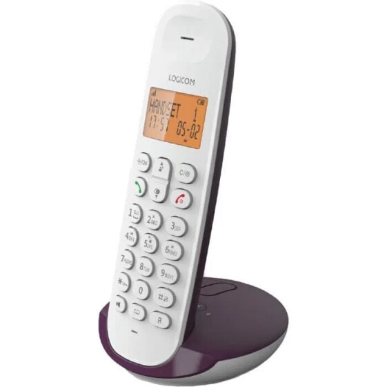 Festes schnurloses Telefon - LOGICOM - DECT ILOA 155T SOLO - Aubergine - Mit Anrufbeantworter