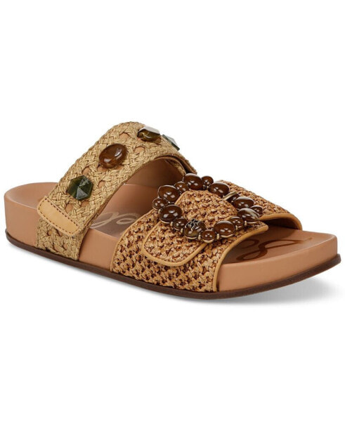 Women's Regan Embellished Woven Footbed Sandals