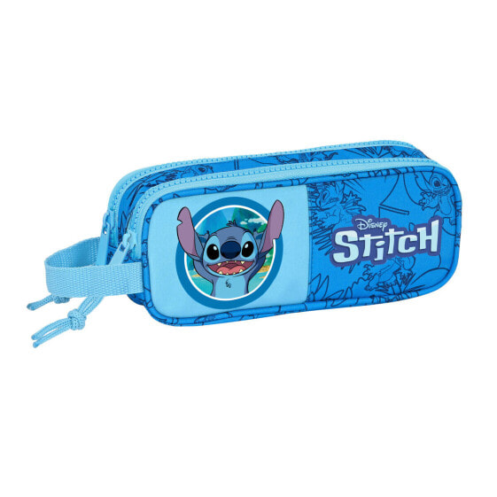 Пенал школьный Stitch Двойная молния Синий 21 x 8 x 6 см