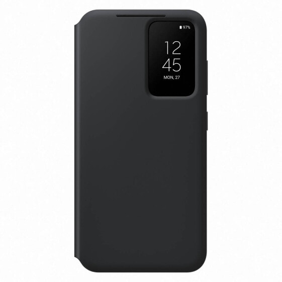 Etui pokrowiec z klapką okienkiem portfel na kartę Samsung Galaxy S23 czarne