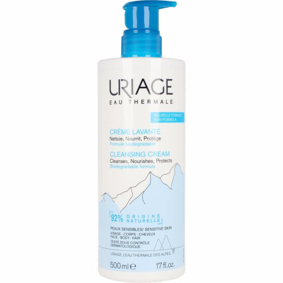 Uriage CLEANSING cream  Натуральный очищающий питательный крем для умывания  для чувствительной кожи лица и тела 500 мл