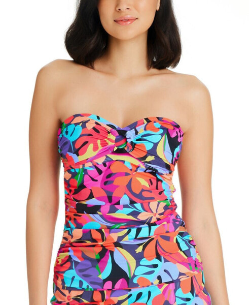 Women's Bold Rush Draped Tankini Top