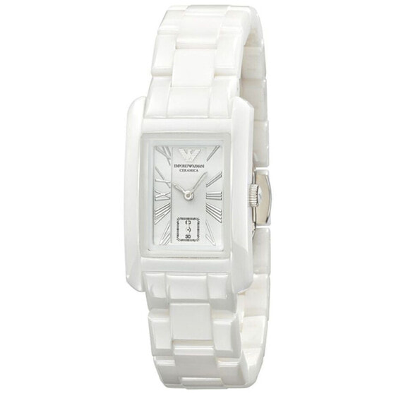 Женские наручные часы с белым браслетом Armani AR1409 ( 42 mm)