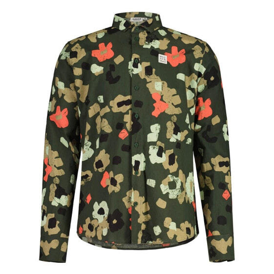 Рубашка MALOJA RifflM из конопли и органического хлопка, с принтом, вдохновленным альпийскими примулами.