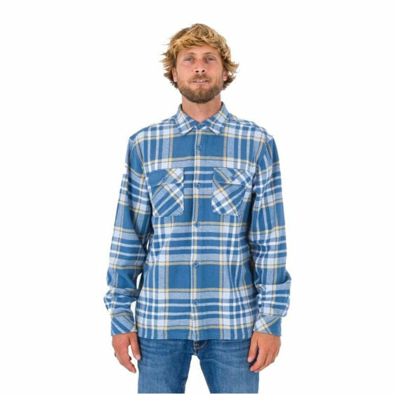 Рубашка мужская с длинным рукавом Hurley Santa Cruz голубая