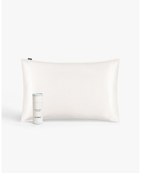 White 100% Pure Mulberry Silk Pillowcase, King