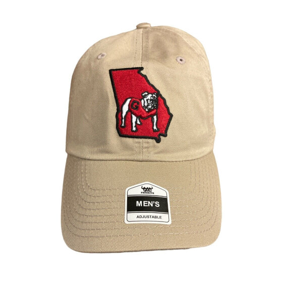 Fan Favorite Men's NCAA Graphic Print Team Logo Adjustable Hat (Tan/Georgia