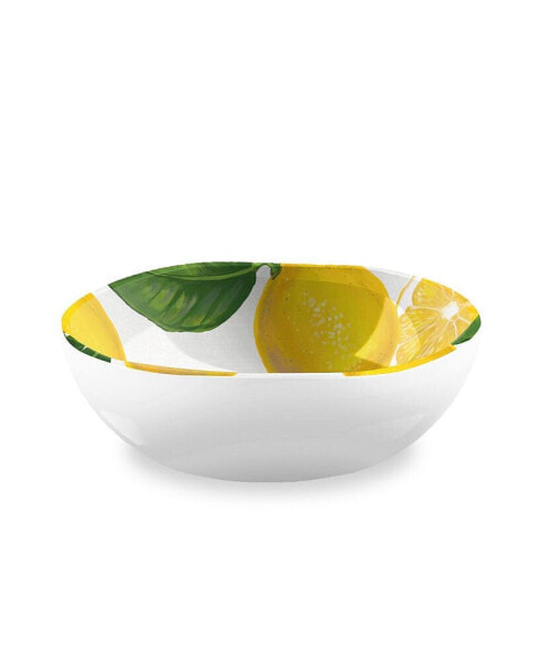 Lemon Fresh Melamine Cereal Bowls, Set Of 6