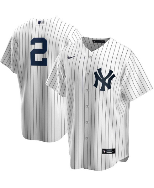 Men's Derek Jeter White and Navy New York Yankees Replica Jersey