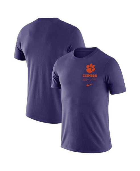 Men's Purple Clemson Tigers Team Practice Performance T-shirt