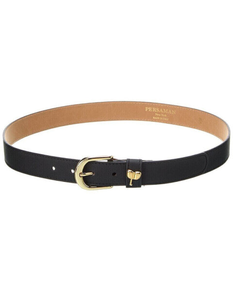 Persaman New York Persaman Logo Leather Belt Women's