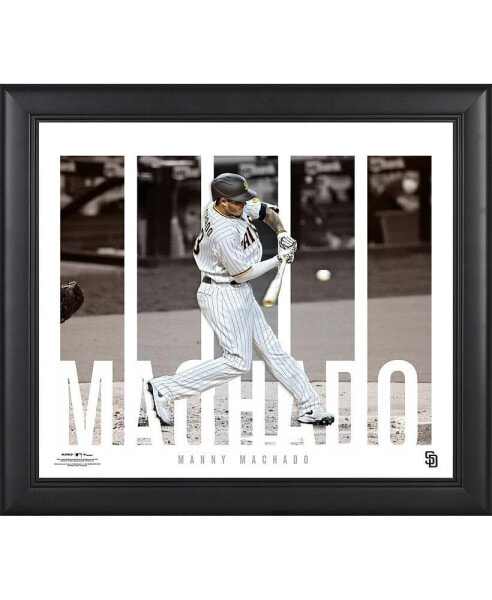 Manny Machado San Diego Padres Framed 15" x 17" Player Panel Hitting Collage