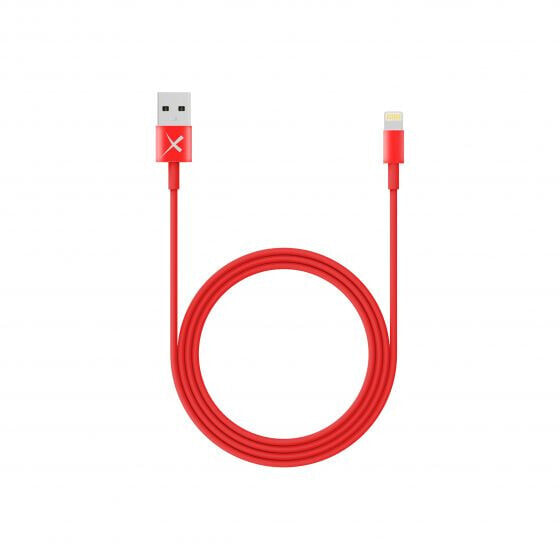 Xlayer 214089, 1 m, Lightning, USB A, Male, Male, Red