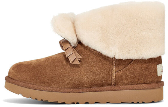 Угги женские UGG CLASSIC MINI 1109735-CHE, коричневые, средние, стильные