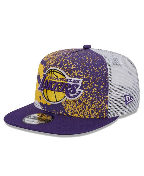 Men's Purple Los Angeles Lakers Court Sport Speckle 9FIFTY Snapback Hat