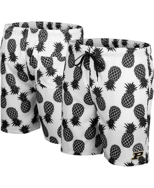 Плавки Colosseum White Purdue Boilermakers Pineapples