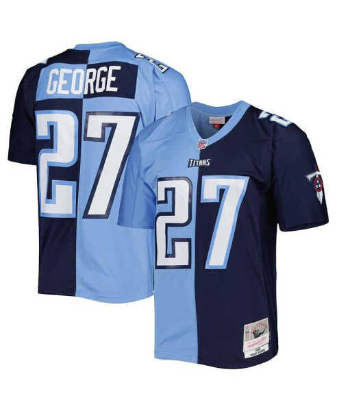 Men's Eddie George Navy, Light Blue Tennessee Titans 1999 Split Legacy Replica Jersey