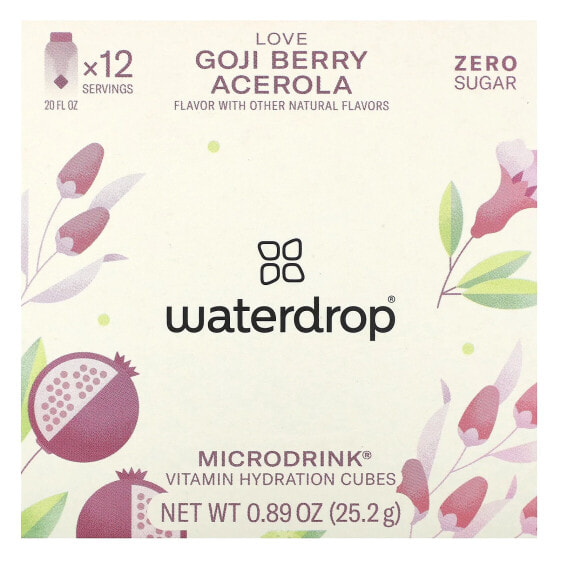 Microdrink, Love, Goji Berry Acerola, 12 Cubes, 0.89 oz (25.2 g)