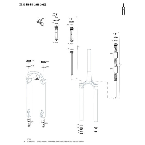 ROCKSHOX Spring Coil X-Firm XC30 B1-B4/Judy TK B1